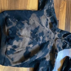 custom kids bleached died sweatshirt